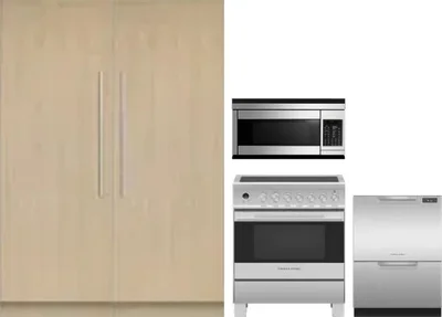 5 Piece Package Includes Refrigerator, Freezer, Range, Microwave And Dishwasher